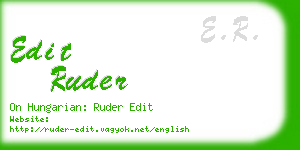edit ruder business card